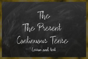 present continuous tense lesson